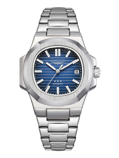 Men automatic watch business date mechanical watches waterproof stainless steel luminous luxury mens watch boyfriend gift