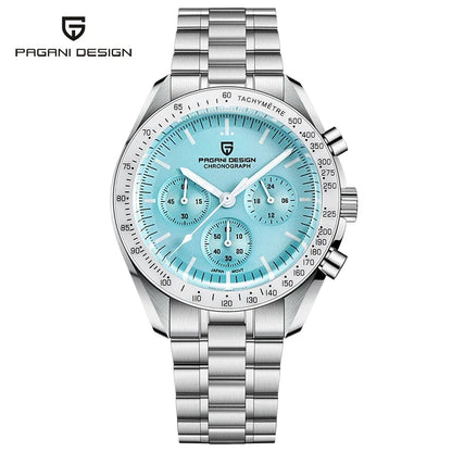 PAGANI DESIGN 2026 New Moon Men's Watches Luxury Quartz Watch For Men VK63 Chronograph AR Sapphire Mirror Ceramic Bezel Luminous