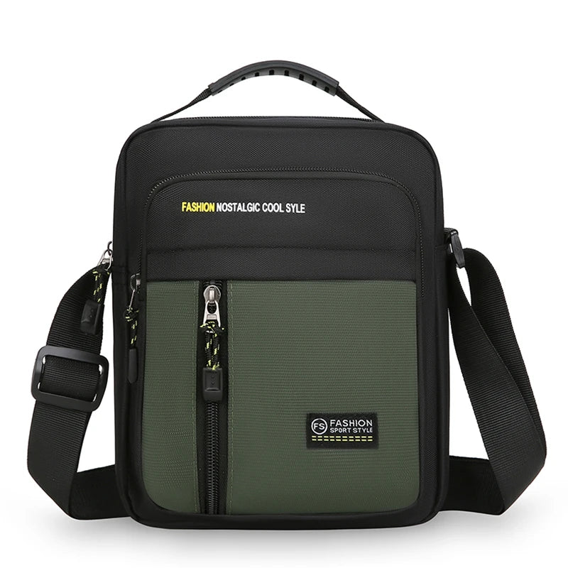 Men Crossbody Bag Single Shoulder Bags Big Capacity Storage Bag Fashion Multi-Pockets Business Crossbody Bags