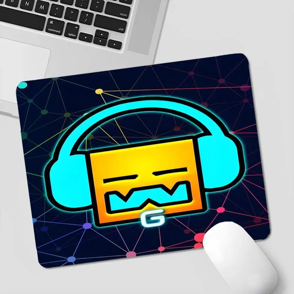 Cartoon Geometry Dash Video Game Office Student Gaming Thickened Large Pad Non-slip Cushion Mouse Pad for PC Computer Table