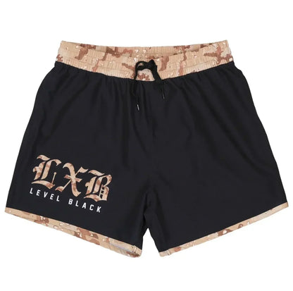 CAMO CASUAL SHORTS Men Women LEVEL BLACK Casual Gym Shorts Oversized ADCC RASH GUARD Children Jersey Quick Drying Men's Clothing