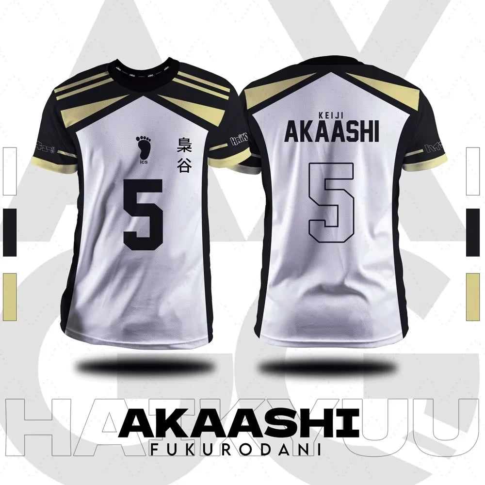 New Summer Fall Haikyuu Fukurodani Cartoon Anime Cosplay Men Jersey Summer Short Sleeve Children Tee Top Fashion Women T-Shirt