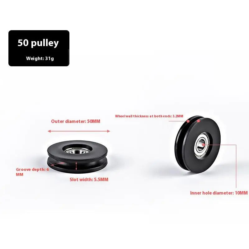 50-160MM Universal Gym Bearing Pulley Nylon Wheel Cable Fitness Equipment
