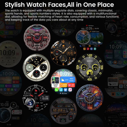 2025New For Android and ios Smart Watch Men AMOLED Screen GPS Motion trajectory Heart Rate Bluetooth Calls SmartWatch Waterproof