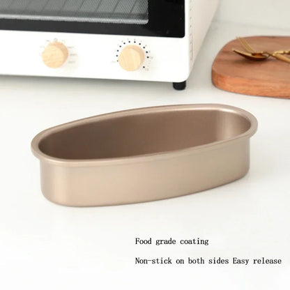 Oval non-stick pan carbon steel cake mold cheesecake bread loaf pan baking mold pie tin pan baking tools accessories