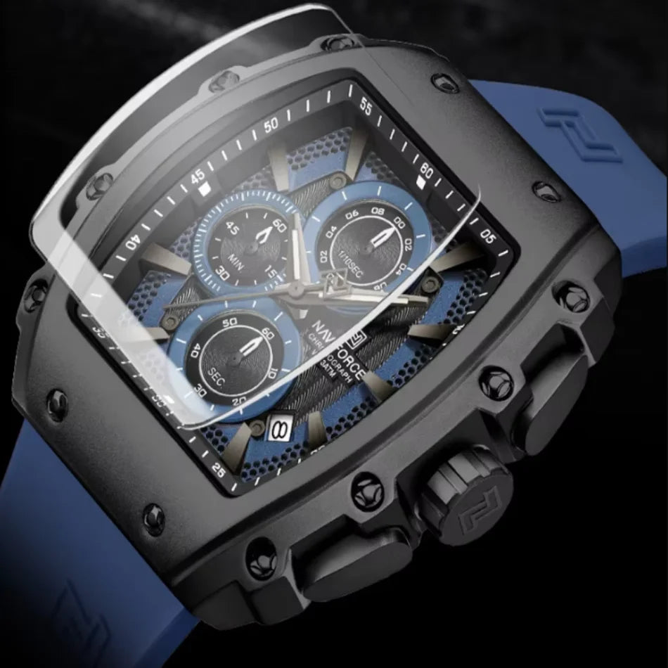 NAVIFORCE Fashionable 2025 Watches for Men Multifunctional 30M Waterproof Sports Quartz Silicone Strap Luxury Clock Reloj Hombre
