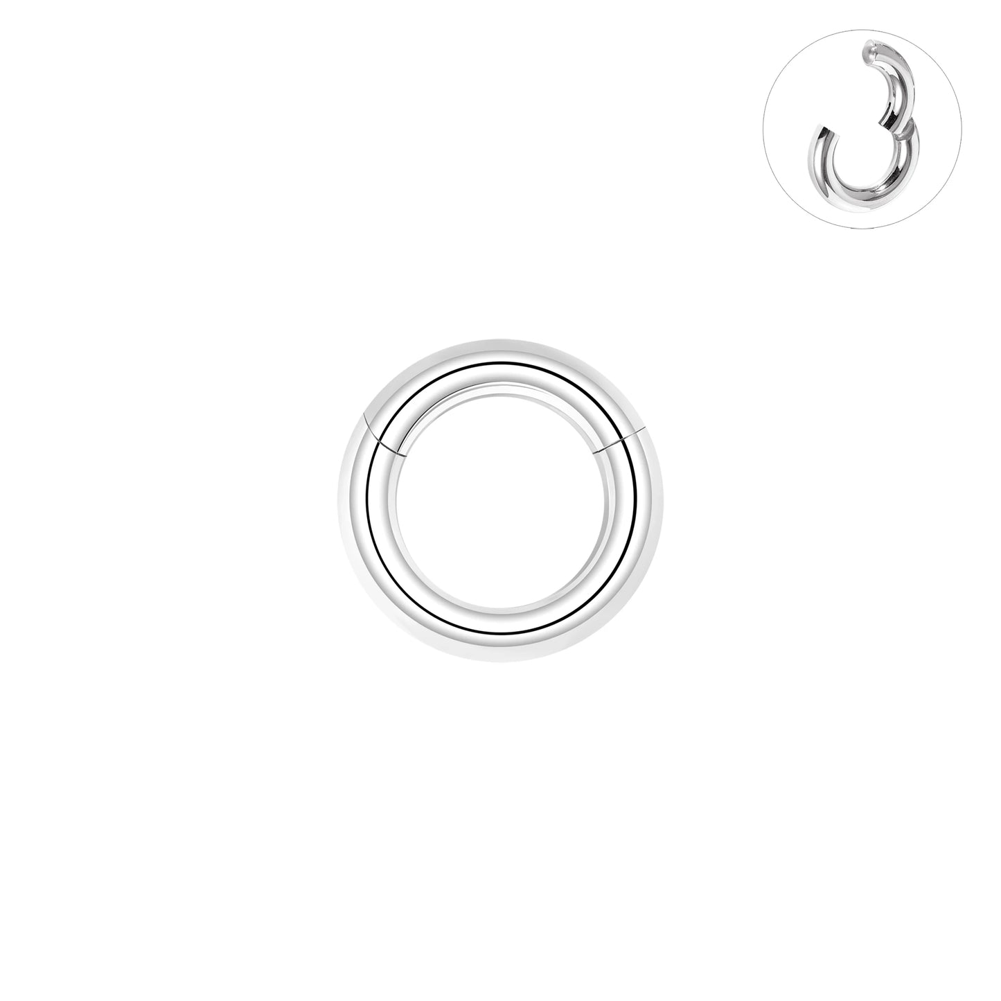 ZS 1PC Large Size Hoop Earring 316L Stainless Steel Ear Gauges Plugs Punk Septum Nose Rings 2/4/6/8/10/12G BCR Body Piercings