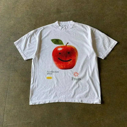 Fashion Tee Women Men T-shirt Y2K Loose Street Letter Print Short Sleeve Casual T-shirt 2025 Summer Retro Harajuku Top