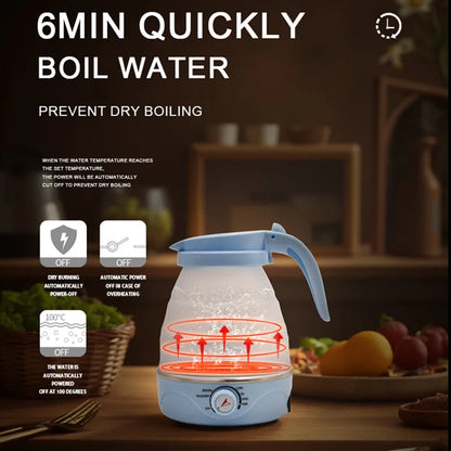 Adjustable Temperature Foldable And Portable Teapot Household Travel Electric Water Kettle Kitchen Appliances Water Boiling Pot