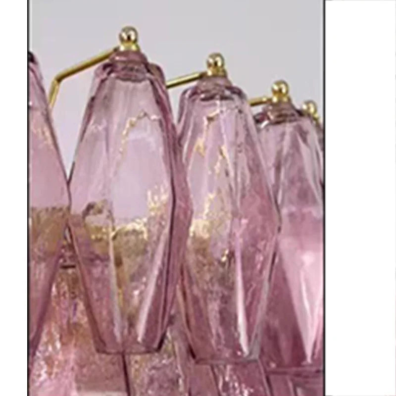 Modern Murano Glass Pendant Lamp Colorful Wish Bottle Electroplated Brass Silver Round Dimmable Ceilings Lustre