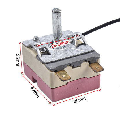 Home Appliances Electric Fan Thermostat 50-300℃ Thermostat 110-250V Compatible Auto-shutdown Feature For Electric Oven