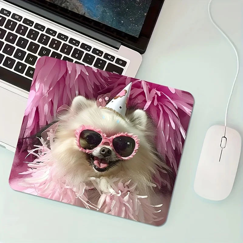 The cute doggy mouse pad is made of durable rubber and is suitable for use in both offices and homes as a computer accessory