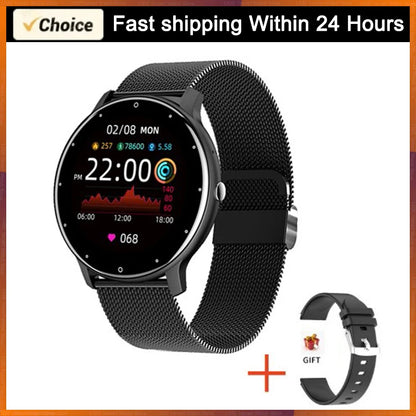 LIGE New Smart Watch Women Men Ladies Gift Sport Fitness Men Watches Heart Rate Monitoring Waterproof Smartwatch For Android IOS