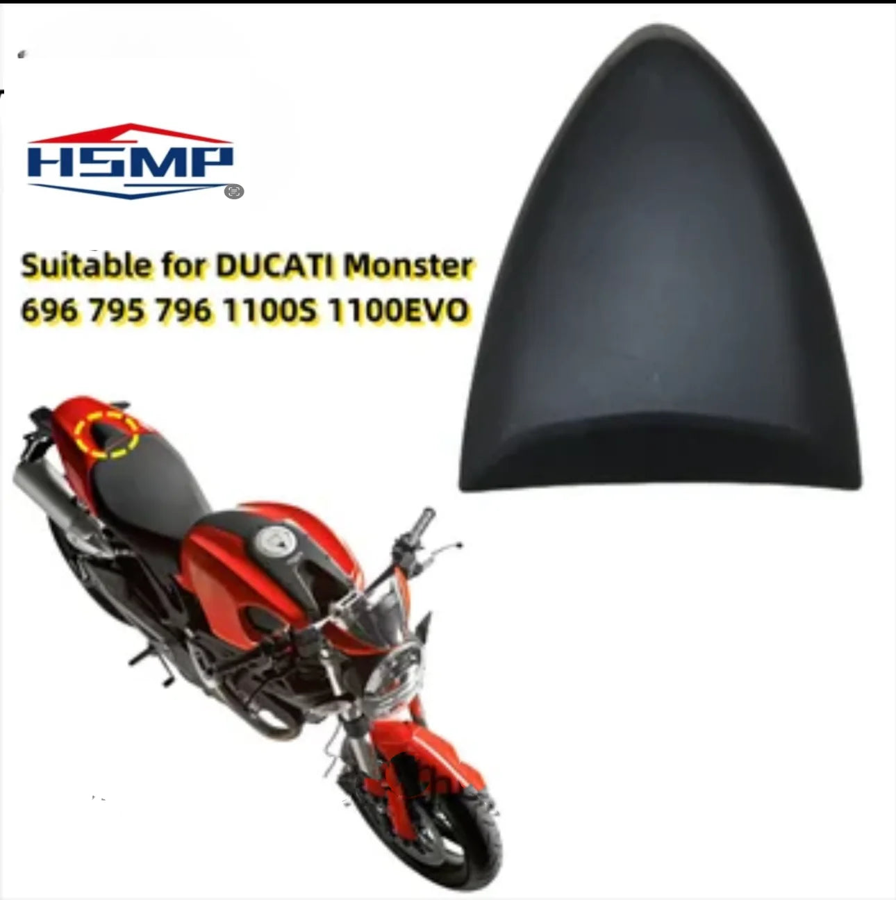 For DUCATI Monster 696 795 796 1100S 1100EVO Motorcycle Accessories Rear Tail Upper Cover Rubber ABS Injection Fairing