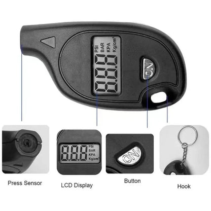 Tire Gauge Digital With LCD Display Motorcycle Tire Air Pressure Tester Meter Auto Car  Tire Safety Alarm Testing Tools