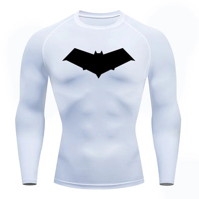 Broad Bat Compression Shirt Man Gym Running T Shirt Outdoors Sports Quick Dry Breathable Fitness Sportswear Bodybuilding Tees