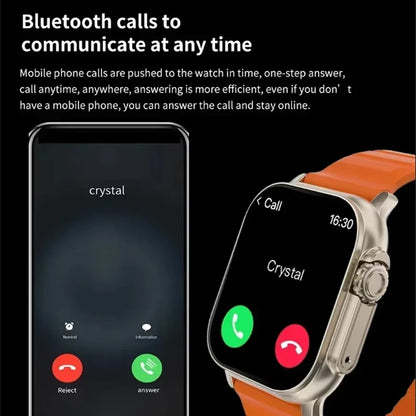 2025 New Smartwatch S100 Ultra 7 Watch Straps 2.2HD Amoled Circular Screen Monitoring Reloj inteligente with Protective Case