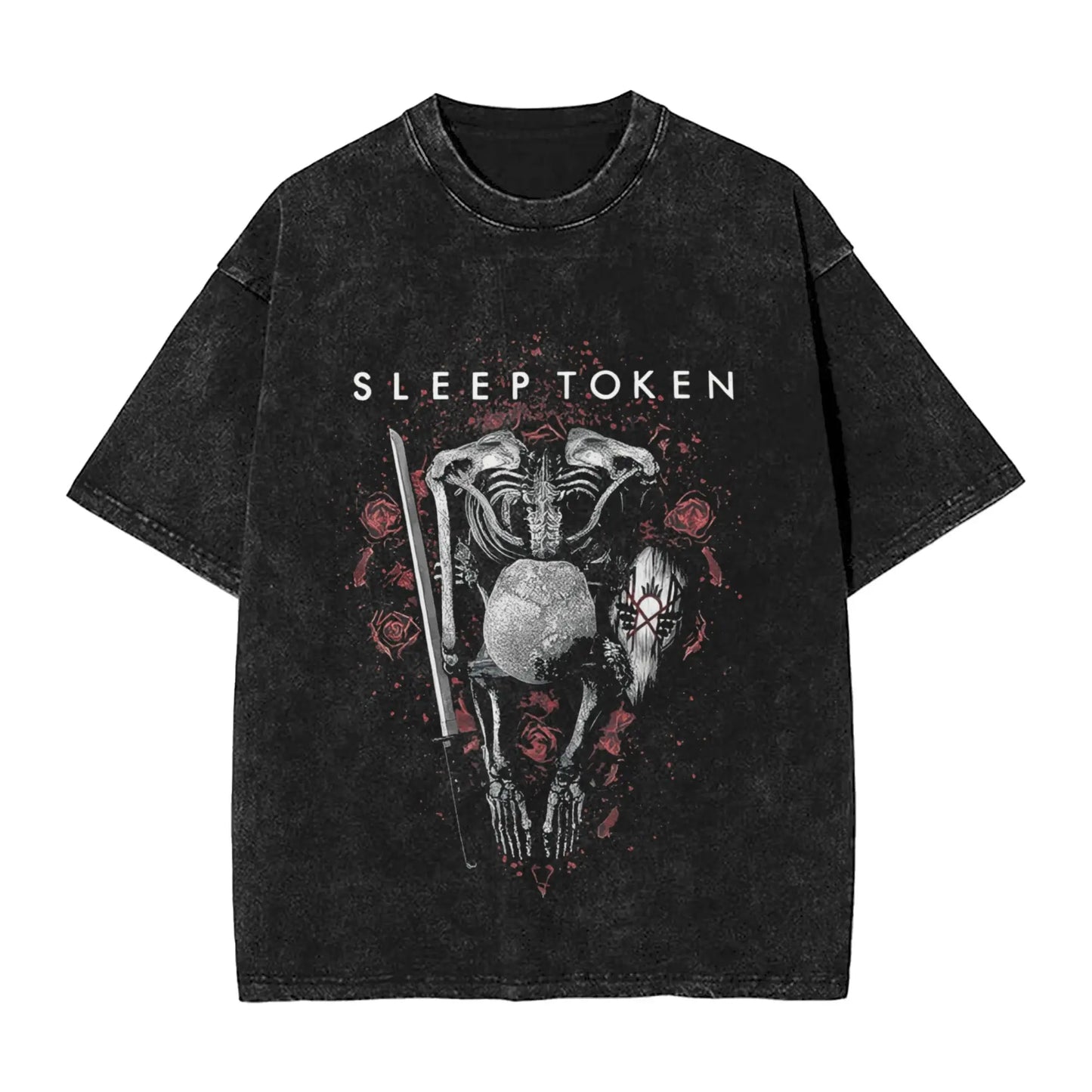 Sleep Rock Music Tokensd Even In Arcadia T Shirt Hip Washed Short Sleeve High Street T-Shirt Fashion for Men Women Streetwear
