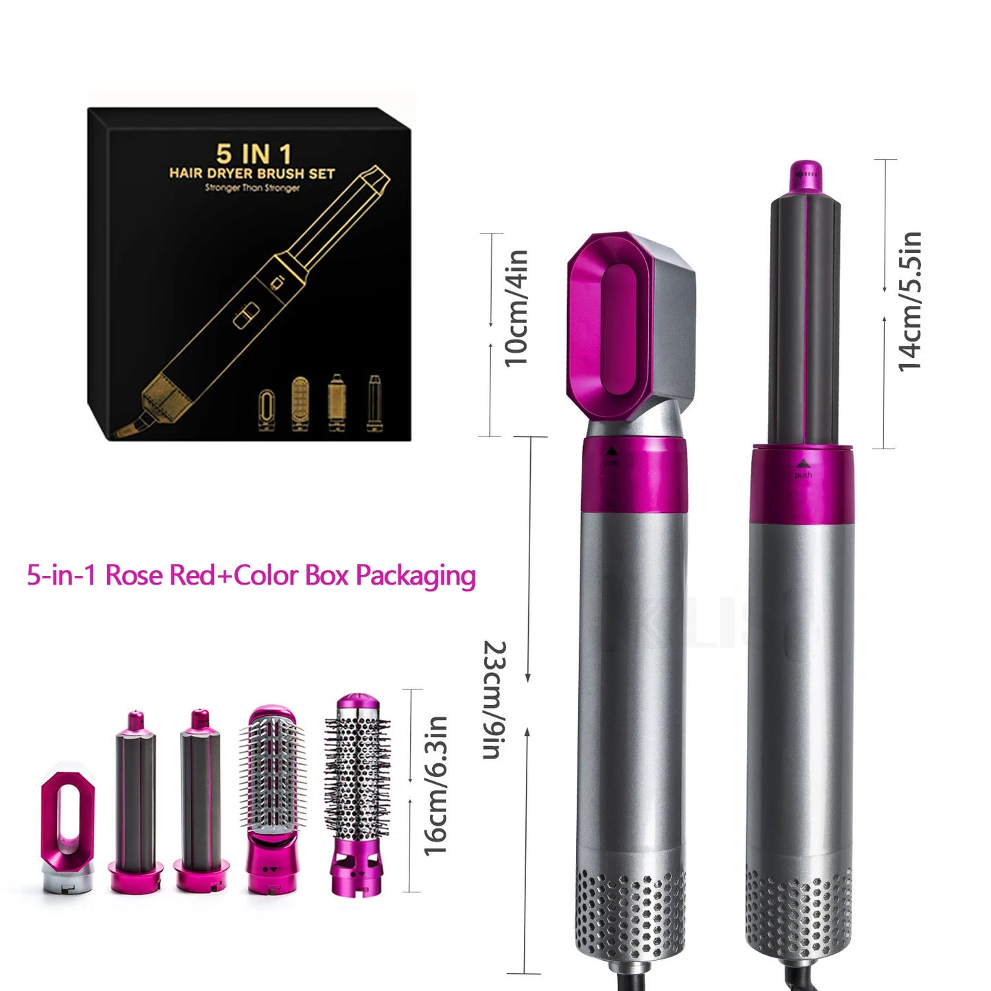 5 In 1 Electric Hair Brush Hair Dryer For Dyson Airwrap Automatic Curler Hair Straightener Hot Air Comb Hairdressing Appliance