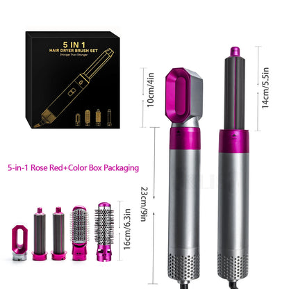 5 In 1 Electric Hair Brush Hair Dryer For Dyson Airwrap Automatic Curler Hair Straightener Hot Air Comb Hairdressing Appliance