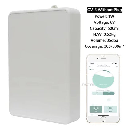 Bluetooth Smart Essential Oil Diffuser Professional Aroma Diffuser 500m³ Wall Mounted Scent Machine Electric Smell for Home
