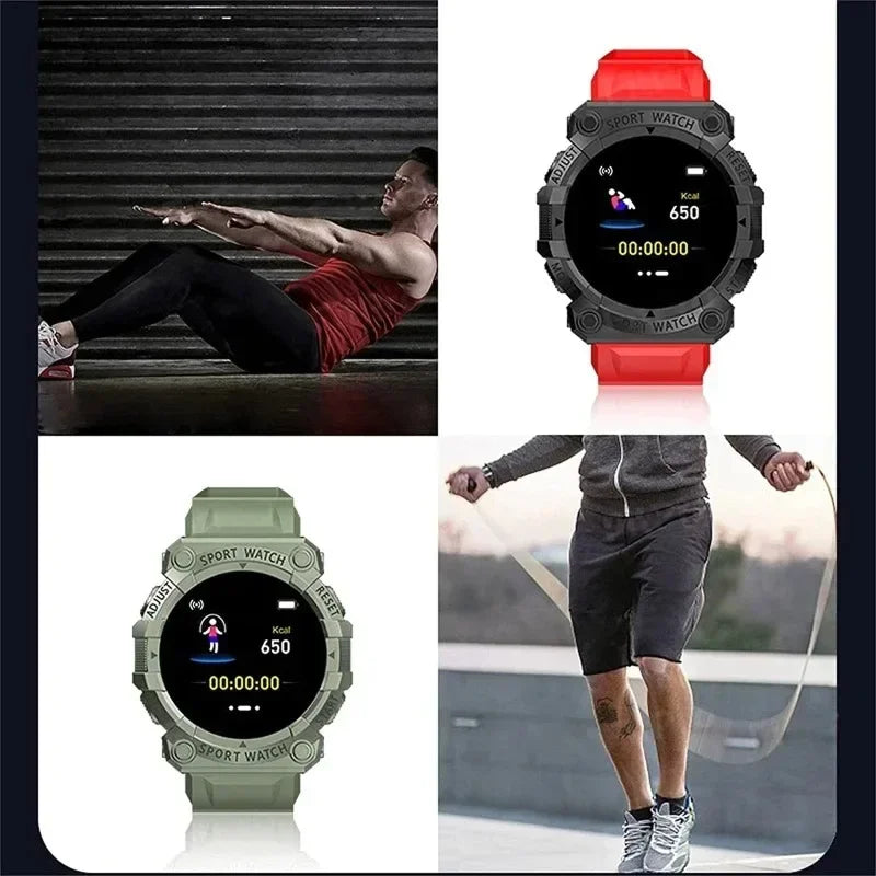 Smart Fitness Watch with Bluetooth - Music Control, Step Tracking, Weather & Message Alerts for Active Users