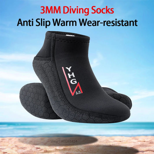 New 3MM Neoprene Diving Socks Shoes Water Boots Non-slip Beach Boots Wetsuit Water Socks Snorkeling Surf Sand Proof Warm Socks