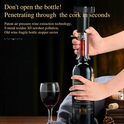 Electric Wine Aerator 3-in-1 Wine Extractor Built-in Pourer and Decanter Wine Preservation System Vacuum Seal Keeps Wine Fresh