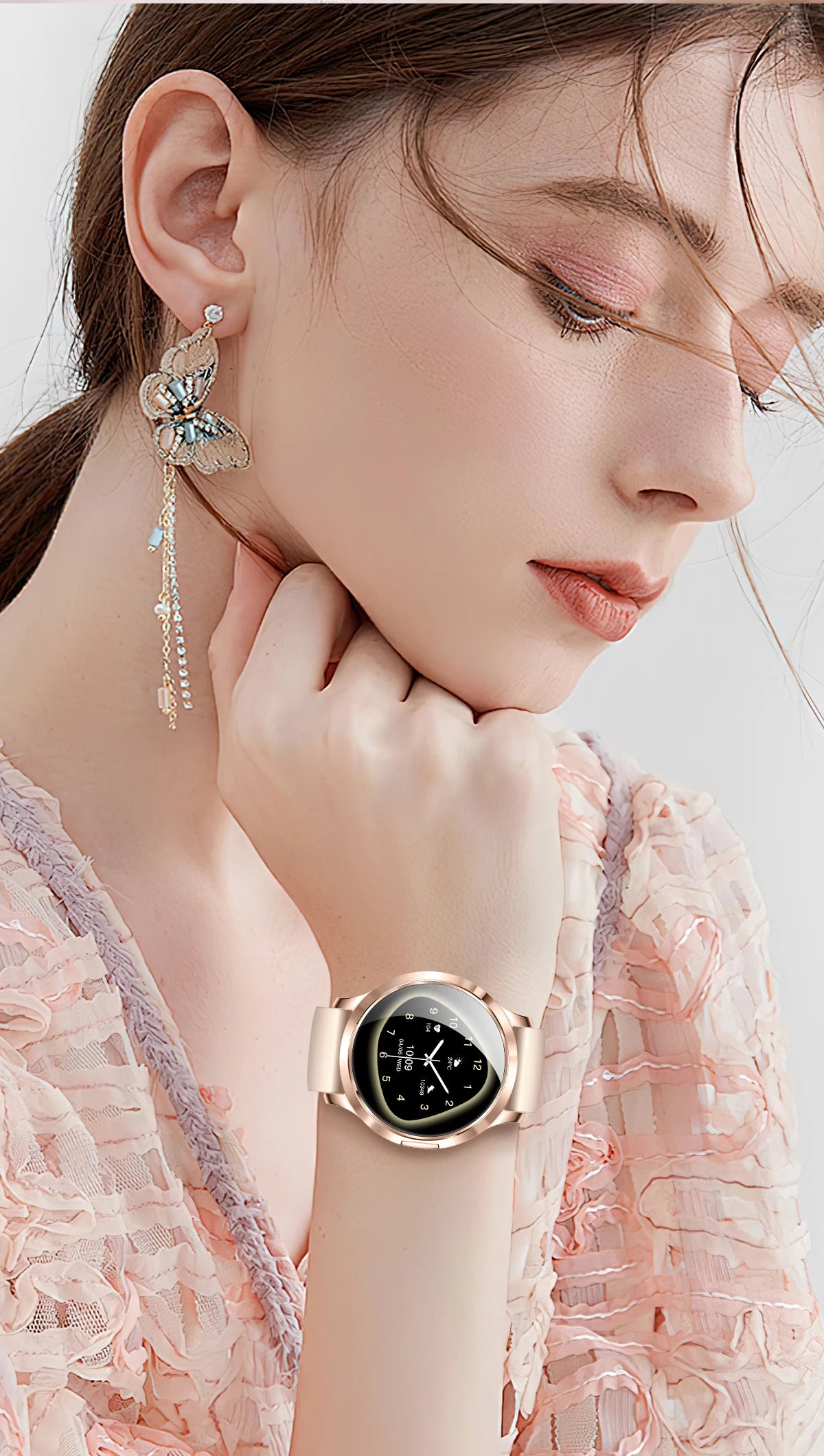 2025 New Smart Watch For Women Gift 1.32 Inch Full Touch Screen Sports Fitness Watches Bluetooth Calls Digital Smartwatch Ladies