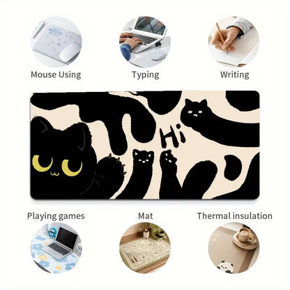 New line cute cat Mouse Pad Large Computer Office Game Table Mats XXL Rubber Anti-slip Gaming Keyboard Mousepads Long Desk Pads