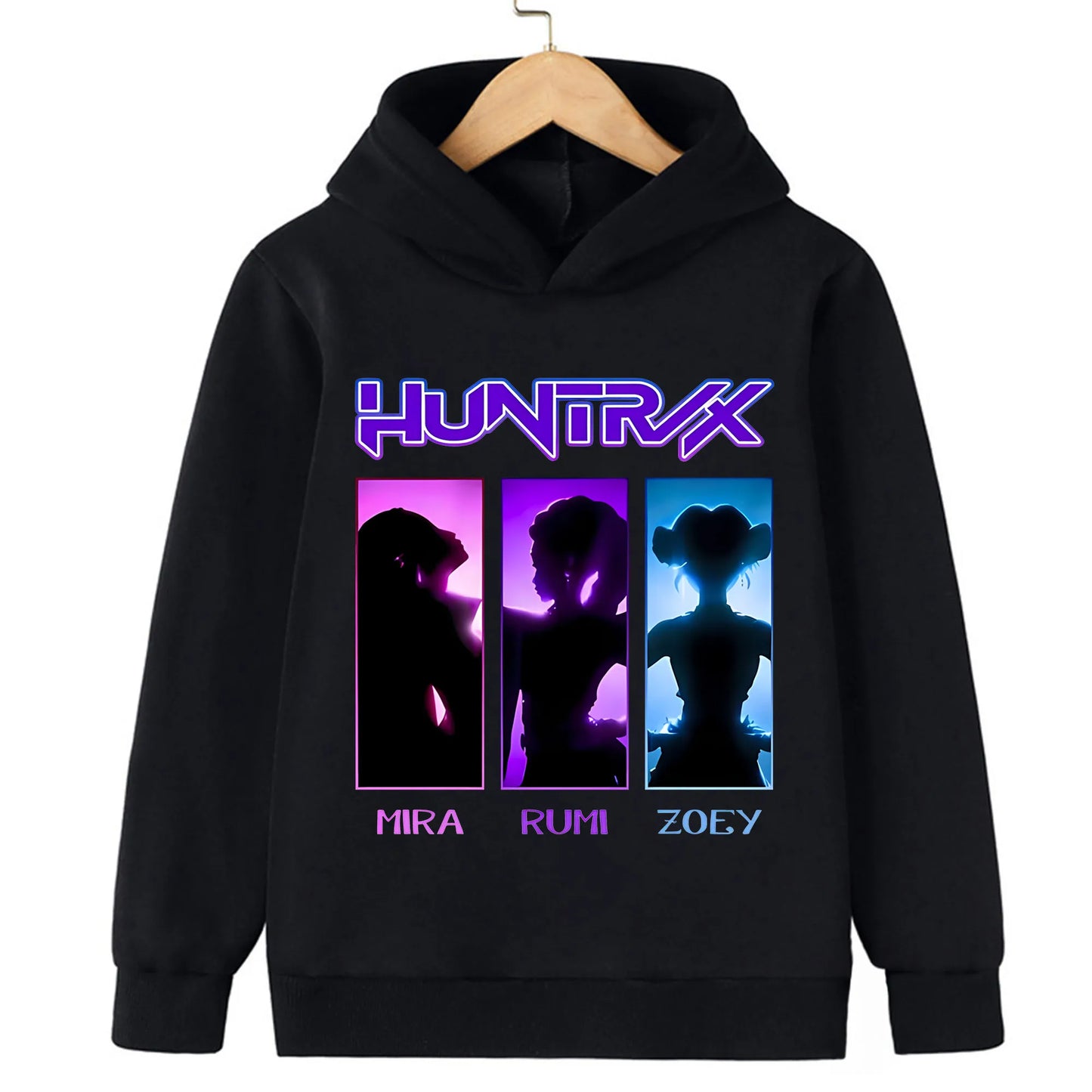 2025 Movie KPop Demon Hunters Cartoon Girls Boys Hoodies Children's Korean Wave Print Fashion Casual Tops Casual Girls Clothing