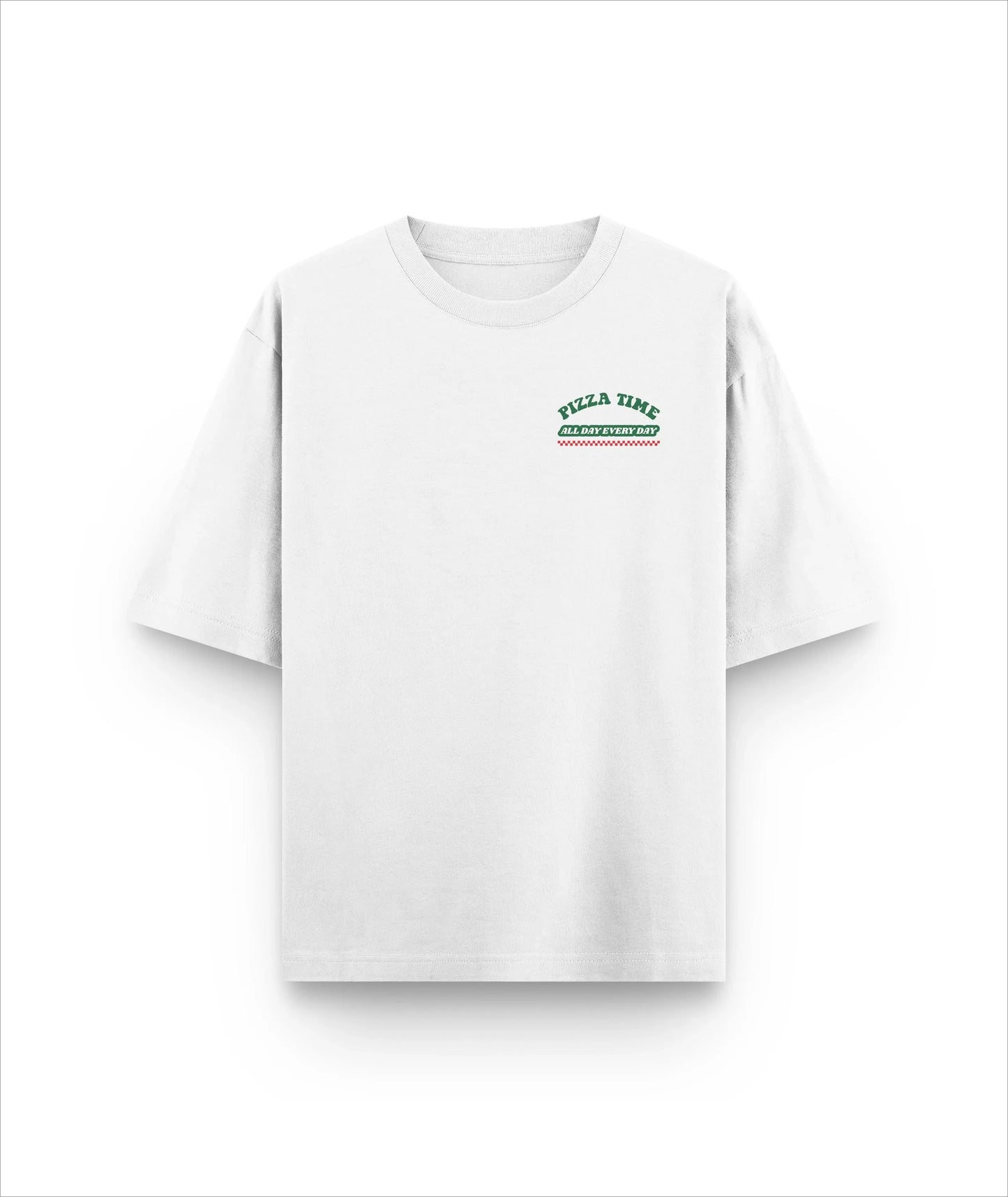 Men Cotton T-Shirt Funny Pizza Time graphic print T Shirt Unisex O-neck short-sleeved Tee Oversized casual Tshirts streetwear
