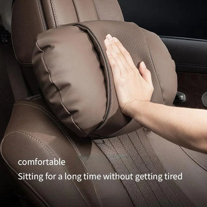1/2PCS New Car Seats with Nappa Leather Headrests, Breathable Waist Cushions, Neck Pillows, and General Motors Neck Pillows