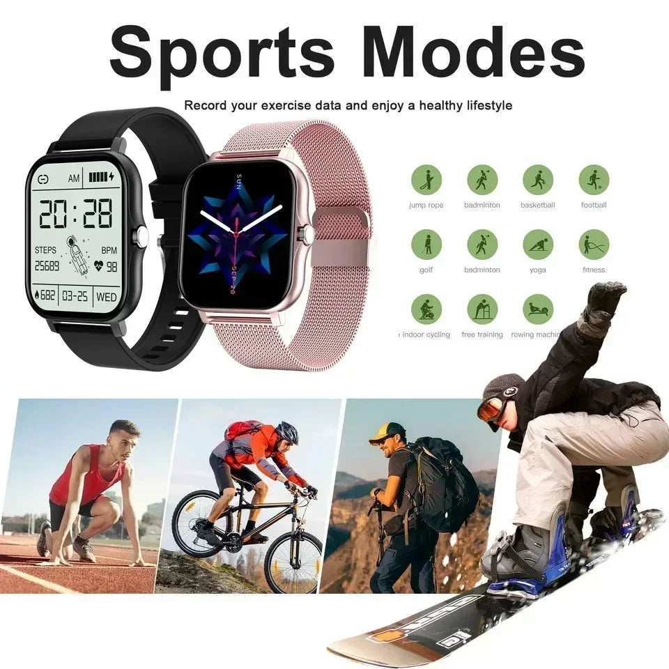Smart Watch for Women Men Wristwatch Bluetooth Connected Phone Player Music Fitness Sport Bracelet Sleep Monitor Digital Watches