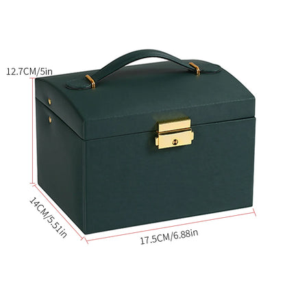 1PC, lock arch three-layer jewelry box, suitable for all kinds of jewelry storage