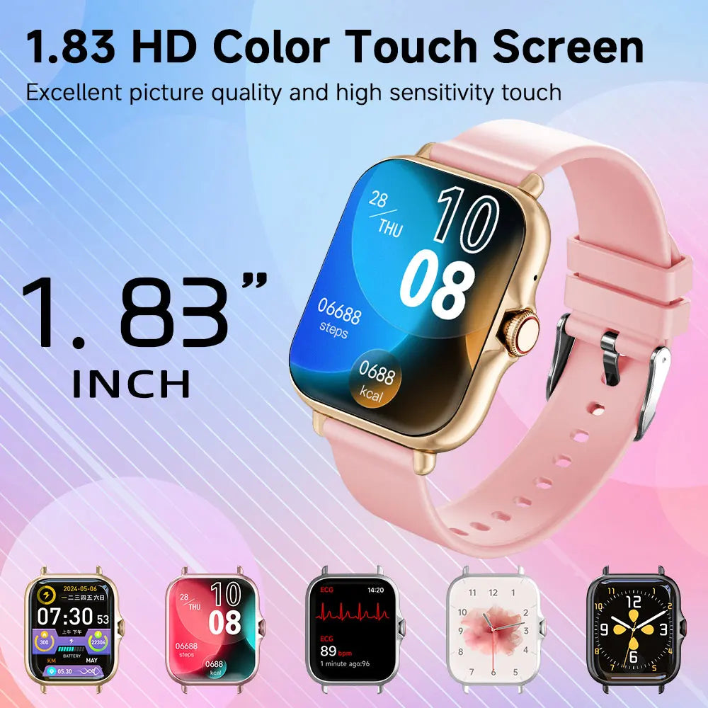 Smart Watch 1.83-inch IPS Screen Bluetooth Calling Multiple Sport Modes For Android&IOS Men Women Smartwatch Gifts New