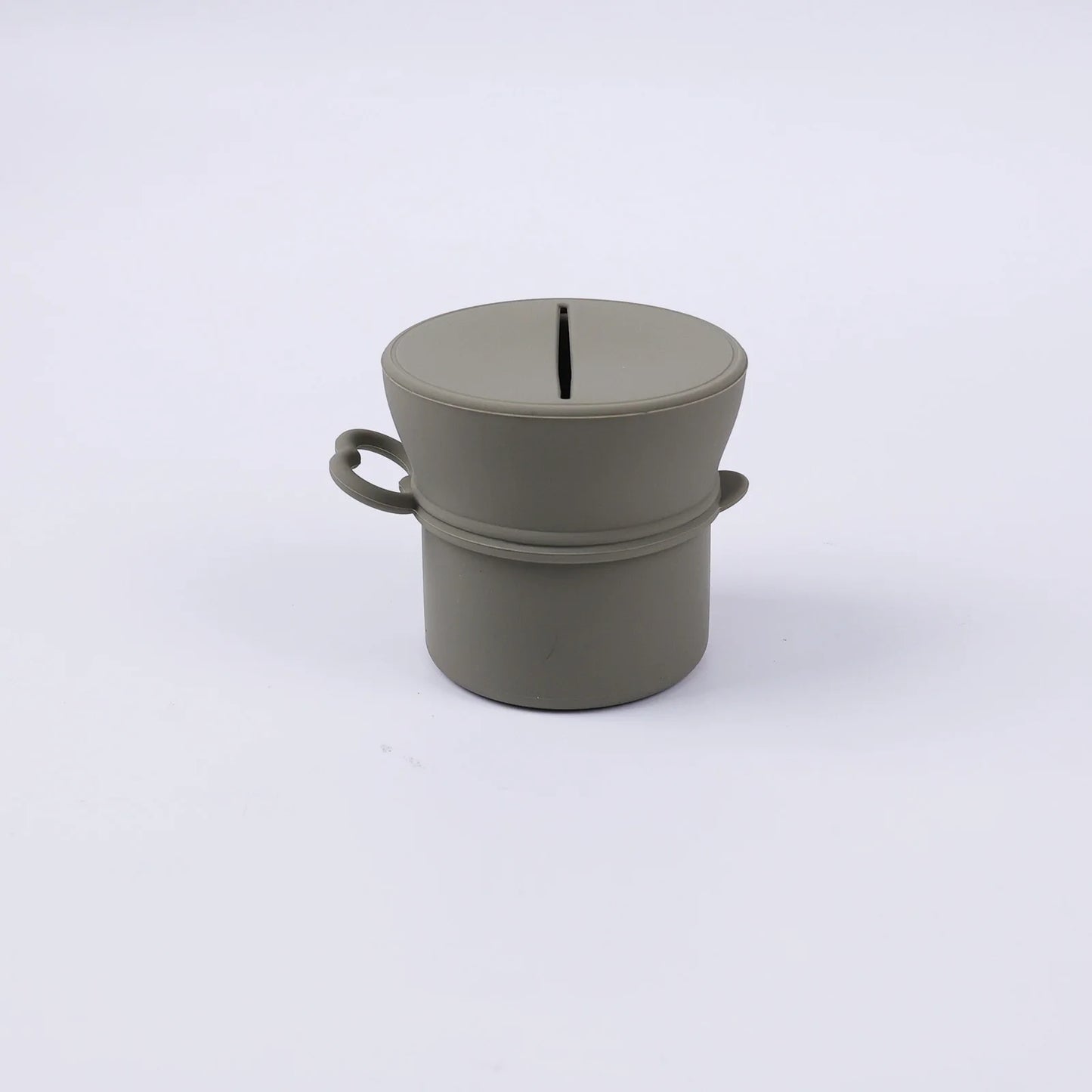 Portable Silicone Cup with Handle Food Grade Easy Clean Travel Mug BPA Free Leak Proof Drinking Cup for Outdoor Office