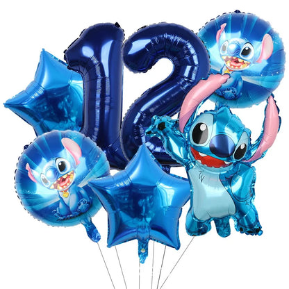 Stitch Party Supplies For Child Lilo And Stitch Birthday Party Decorations Balloons Banner Tablecloth Backdrop Tableware