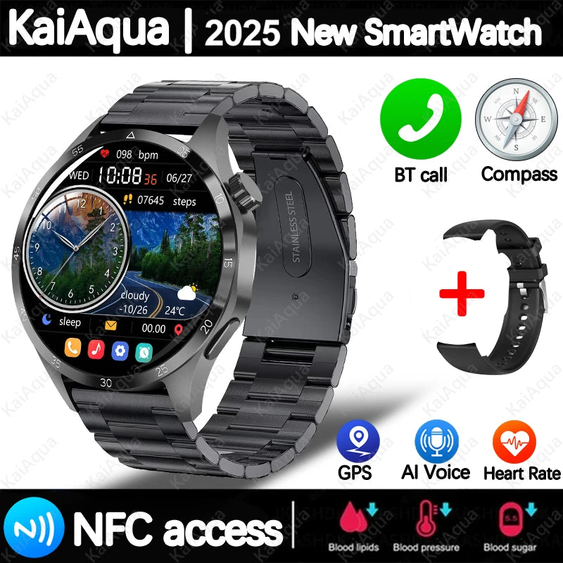 2026 New Watch Bluetooth Call Smart Watch Men GPS Outdoor Sports Fitness Heart Rate AI Voice Assistant Smartwatches Android IOS
