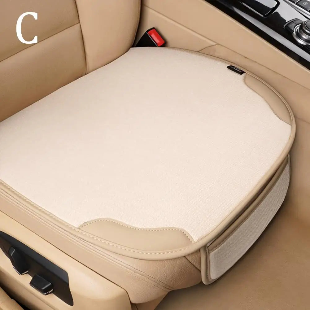 1PCS Car Breathable Flax Seat Cover Four Seasons Universal Front Protector Covers Interior Protect Chair Seat Cushion Auto Tools