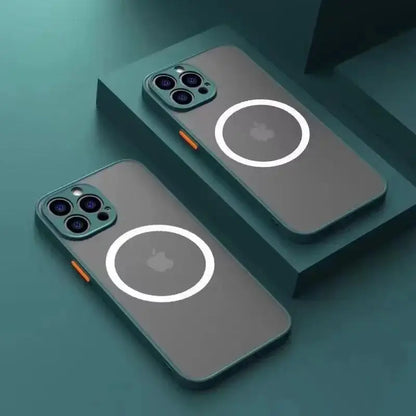 Luxury Matte Armor Magnetic For Magsafe Wireless Charge Case For iPhone 15 16 14 13 11 12 Pro Max Mini Plus XS X XR Cover funda