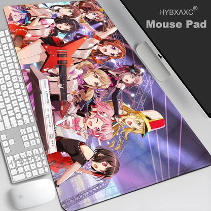 XXL Size Non-slip Wear-resistant for Desk Mat Anime Laptop Desk Office gamer table pad BanG Dream Mousepad Notebook Keyboard Pad