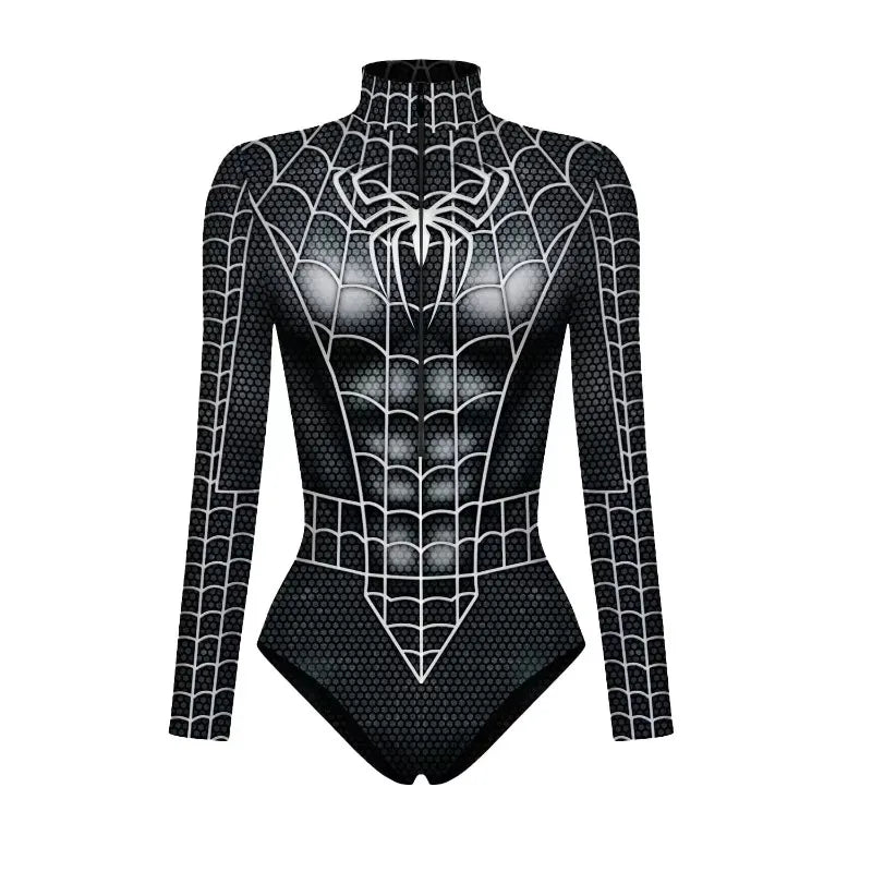 Spiderman Swimsuit for Women One-piece Swimsuits Superhero Jumpsuit The Amazing Spider-Man Cosplay Costumes T Shirts Bodysuit