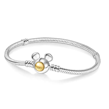 Hot Sell 925 Silver DIY Beads Jewelry Charms Bracelet Mickey Minnie Princess Christmas Stitch Robots Marvel Cute Miniso Disney