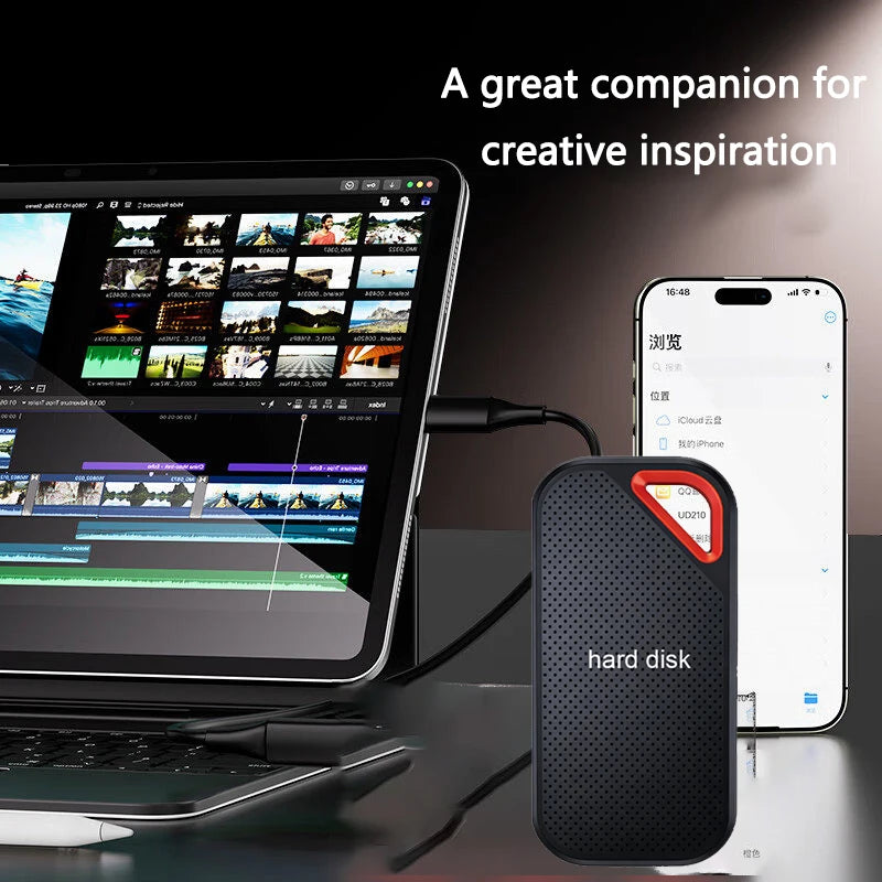 External Hard Drive E81 Shockproof Design Hard Disk Portable Solid State Drive For High Speed Storage Device For Laptop PC