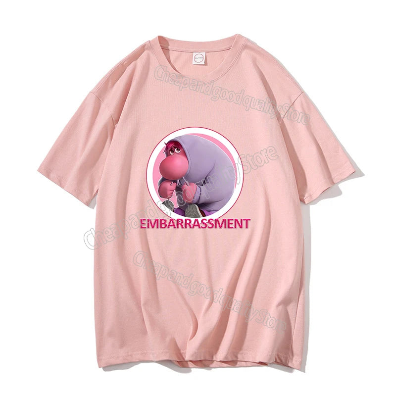 Inside Out 2 T-Shirt New Cute Cartoon Girl Boy Tops Summer WOMEN MEN Clothing Adult Anime Figure Colore Tee Family Clothes Gift