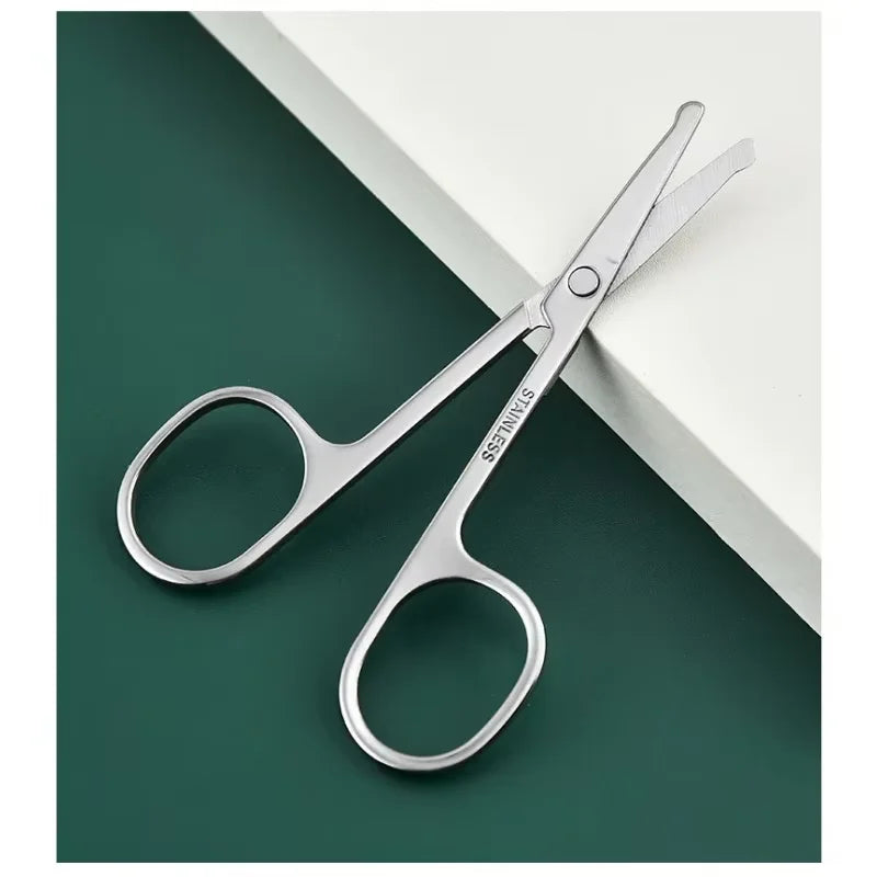 Stainless Steel Round Safety Scissors Eyebrow Makeup Scissor Beauty Nose Hair Trimmer Scissors Eyebrow with Sharp Head