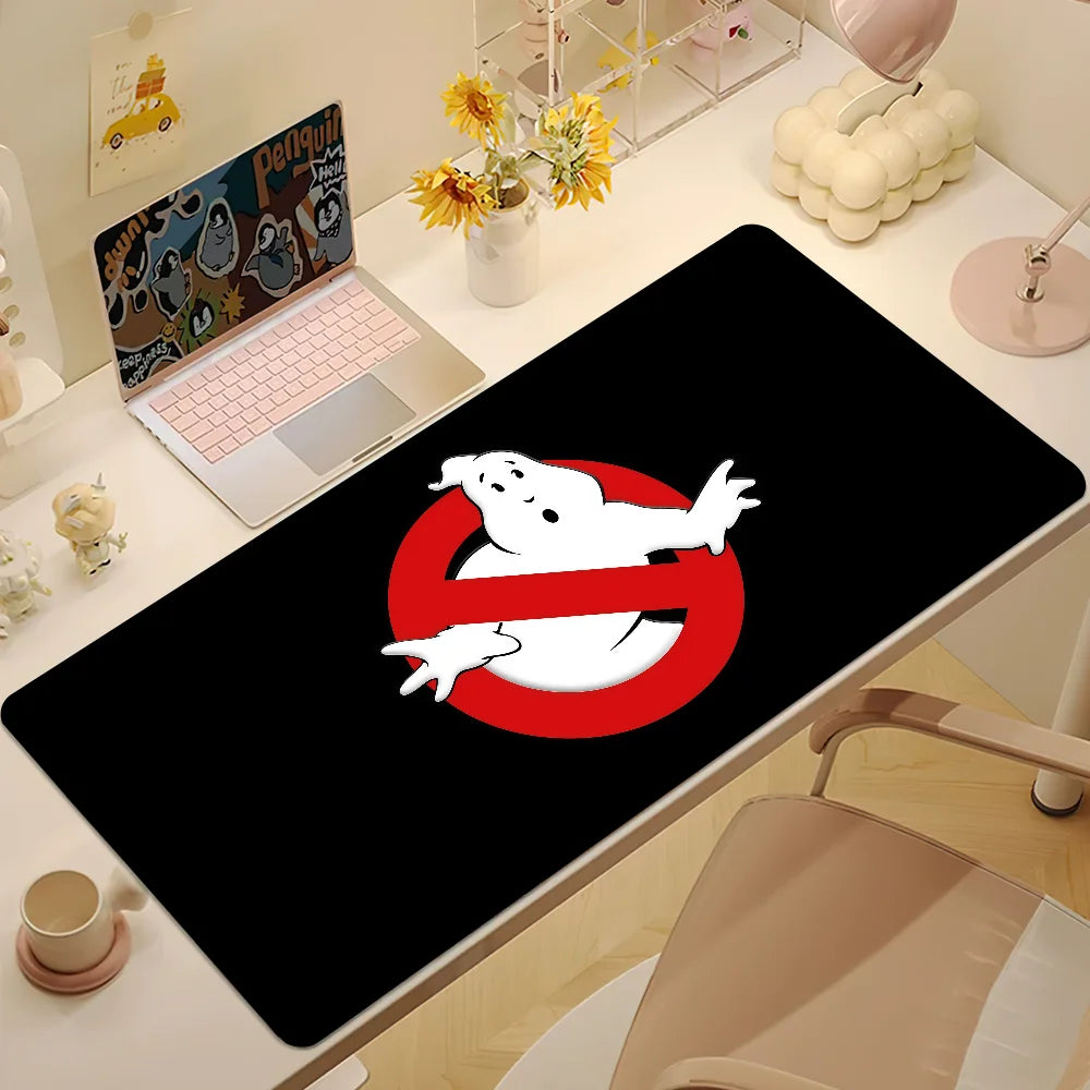 G-Ghostbusters Slimer Mouse Pad Movie Anti-fray Home Custom Ergonomic Office Rubber Large Funny Desk Mat Keyboard PC Non-slip