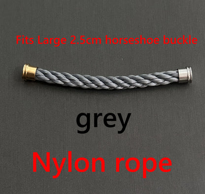 High Quality 1:1 Nylon Rope Fits 2.5cm Big Horseshoe Clasp Customized to Any Length Holiday Gift