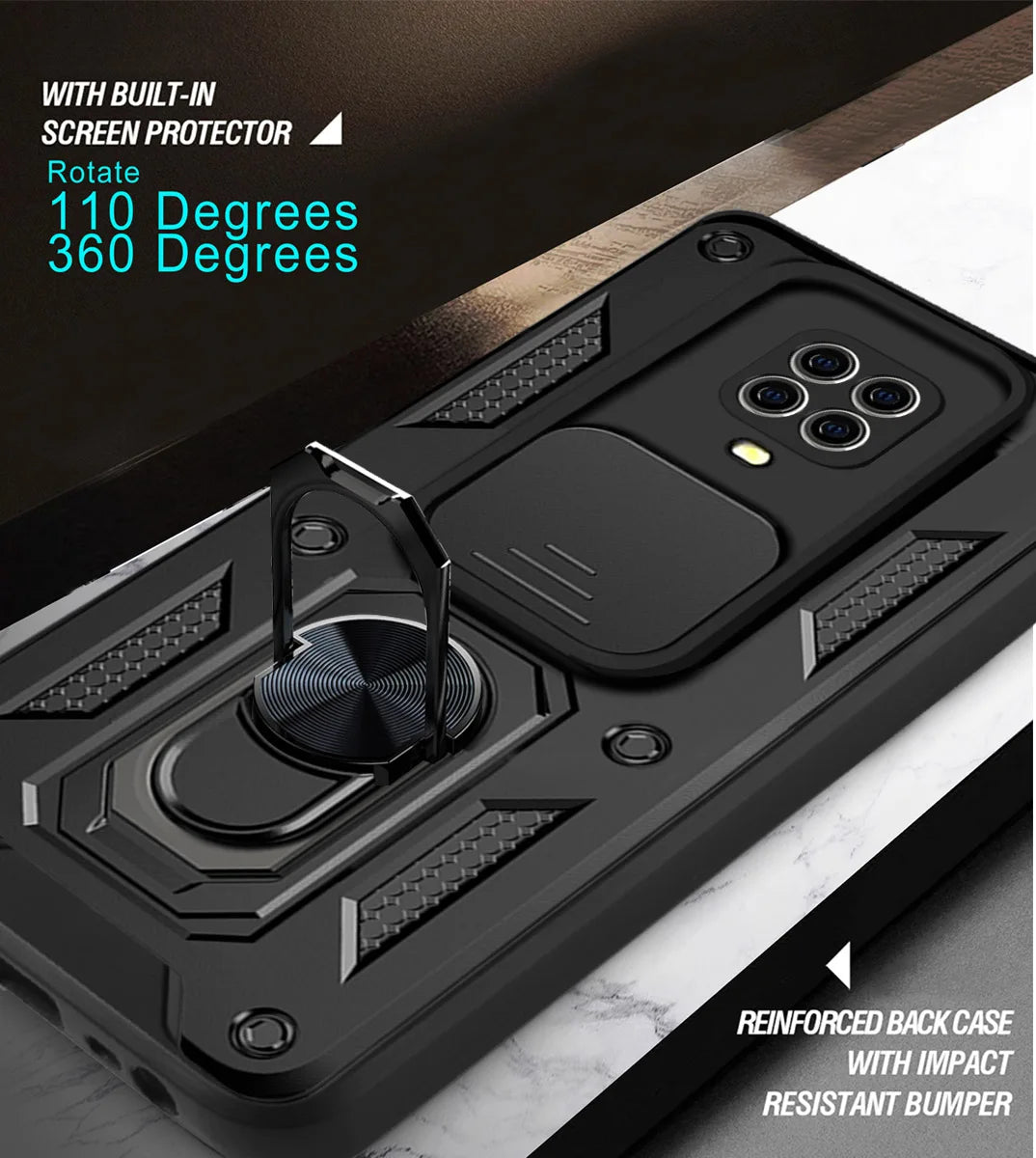 For Redmi Note 9 Pro Case Xiaomi Redmi Note 9S Shockproof Armor Lens Protector Phone Cover For Redmi Note 9 Pro Case Fundas